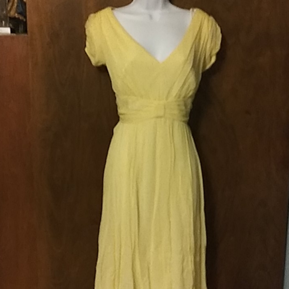 NWT SUZI CHIN for Maggie London Yellow Cock…